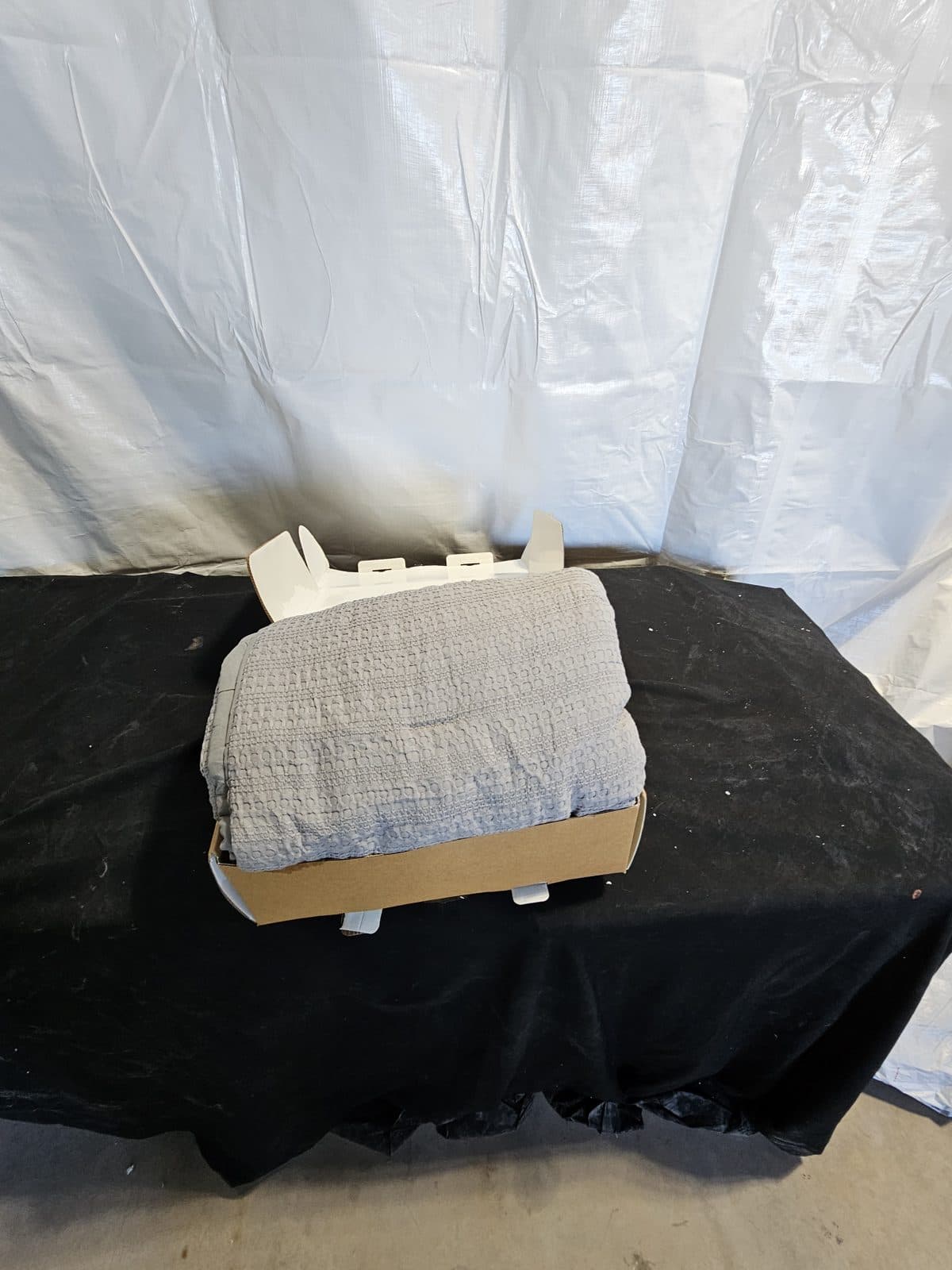 Waffle Textured Comforter - Gray - Twin XL